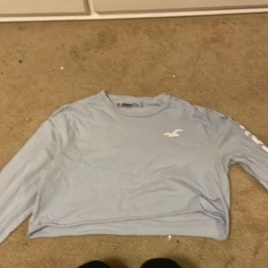 blue Hollister crop top